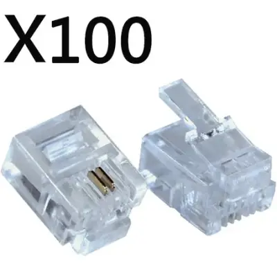 6P / 2C Plug RJ-11 jack (100 Adet) - 3