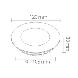 ACK 6W Sıva Altı Yuvarlak LED Panel – Sarı 3000K - 2