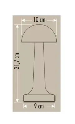 CATA CT-8429 Lizbon Şarjlı Masa Lambası dokunmatik 3 renk - 4