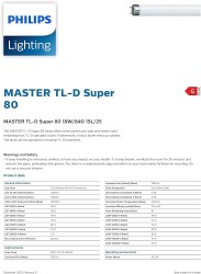 Master TL-D Super 80 18W/840 1Sl/25 T8 Floresan 25 Adet - 2