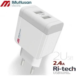 Mutlusan 2’Li USB ŞARJ ADAPTÖR 2,4A - 1