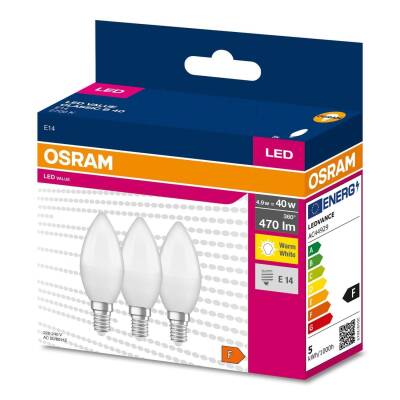 Osram 4.9W/827 Sarı E-14 Led Ampul 3'lü Set - 1