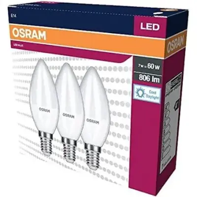 Osram 7.5W/865 Beyaz E-14 Led Ampul 3'lü Set - 1