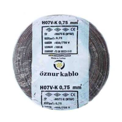 Öznur 0,75mm NYAF Kablo (Kahverengi) 100 Metre - 1