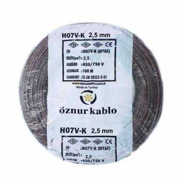 Öznur 2,5mm NYAF Kablo (Kahverengi) 100 Metre - 1