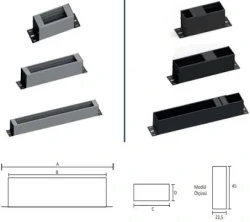 P10 16 01 Alüminyum Priz Blokları 16 Modül Eloksal - 1