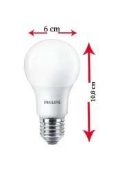 Philips Ess LED Bulb 8W E27 6500K 12 Adet - 3