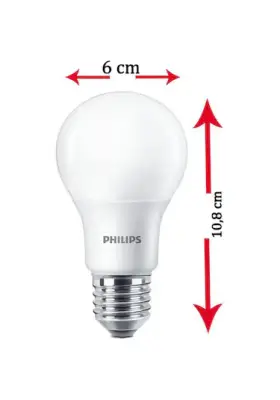 Philips Ess LED Bulb 8W E27 6500K 12 Adet - 3