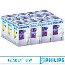 Philips Ess LED Bulb 8W E27 6500K 12 Adet - 1