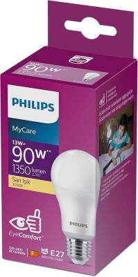 Philips MyCare LED Bulb 13W E27 2700K Beyaz 12 Adet - 1