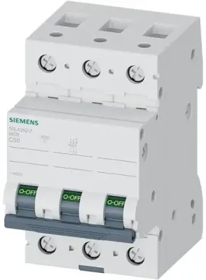 Siemens 5SL6350-7 3x50 Amper 6kA C Tipi Otomatik Sigorta - 1