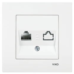 Viko Karre Tekli Data Prizi - Beyaz (RJ45 CAT6) (Çerçeve Hariç) 90967078 - 1