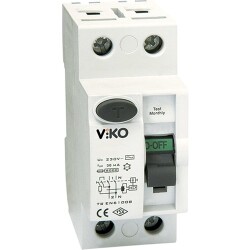 VİKO 1x40A 30mA Kaçak Akım Koruma Rölesi - 1