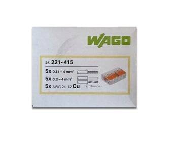 Wago - 221-415 5x4mm2 Buat ve Çok Amaçlı Klemens 25 Adet - 2